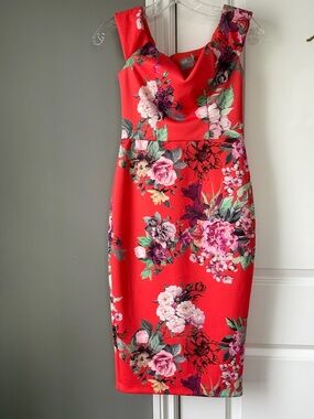 ASOS Sweetheart Bardot Bright Floral Midi